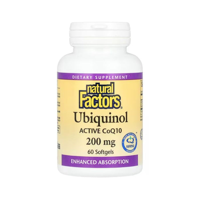 Natural Factors Ubiquinol Qh Active Coq10 200 Mg 6 60 SOFTGELS