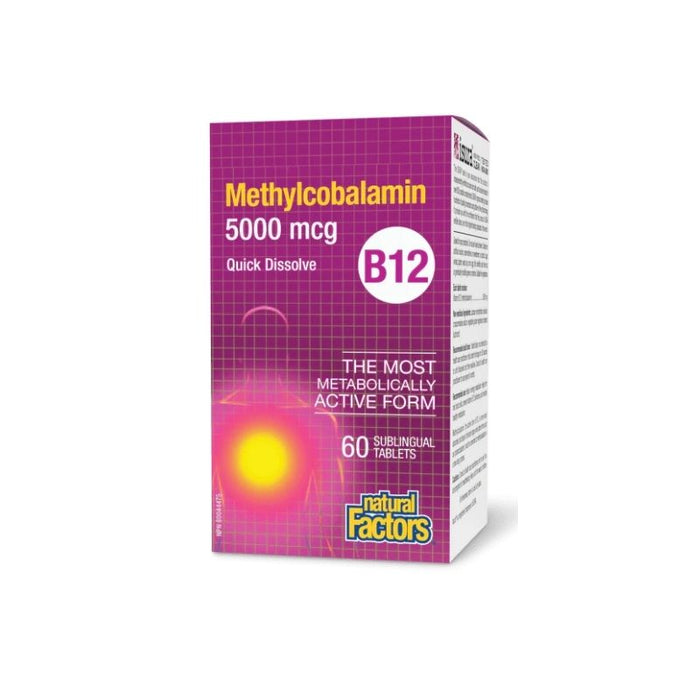 Natural Factors Vitamin B12 Methyl 5000 Mcg 60 sublingual
