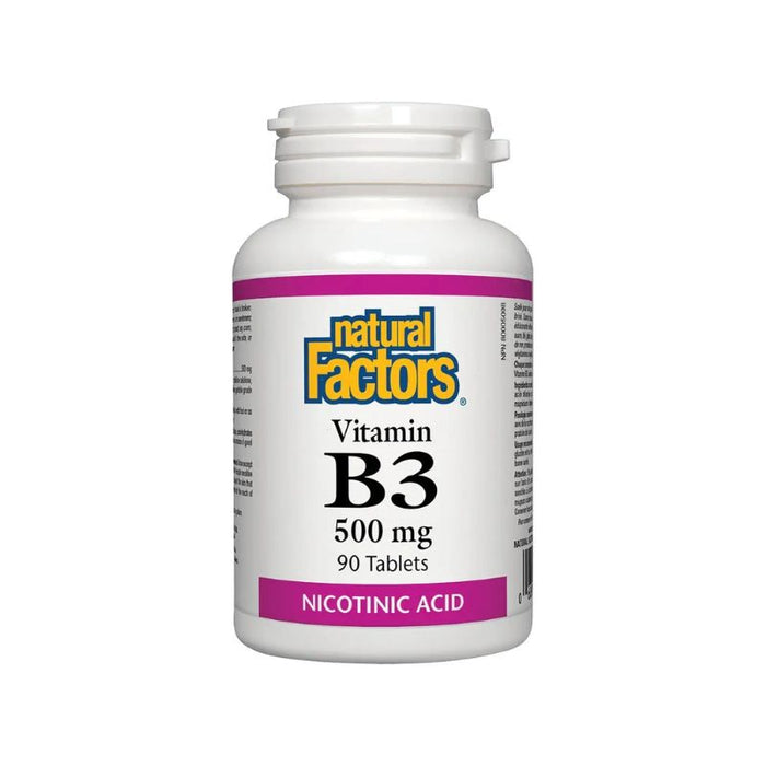 Natural Factors Vitamin B3 Niacin 500mg 90Tabs