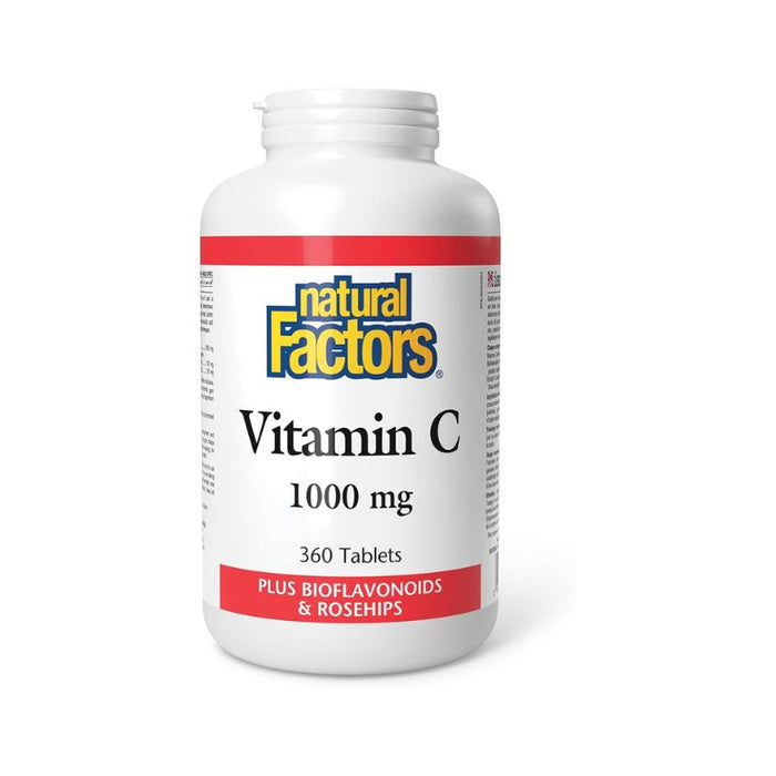 Natural Factors Vitamin C Rosehip & Bioflavinoid 360 TABLETS