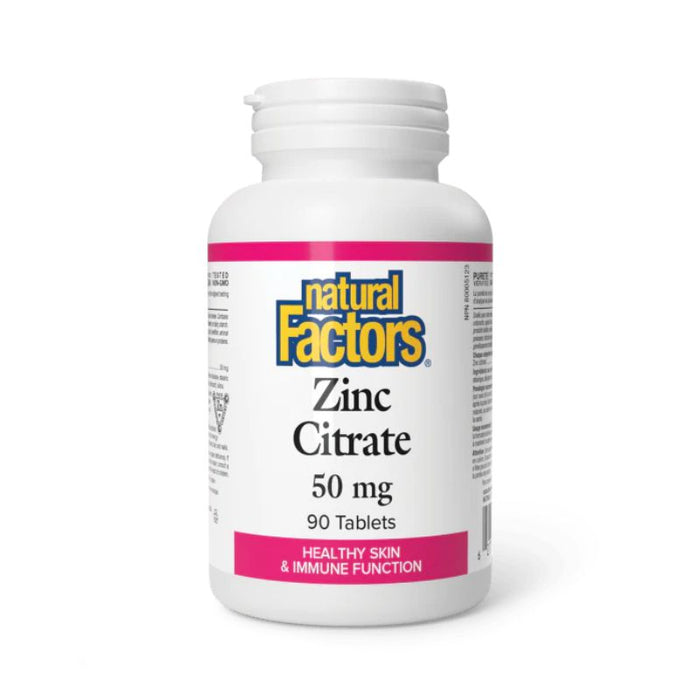 Natural Factors Zinc Citrate 50Mg 90Tabs