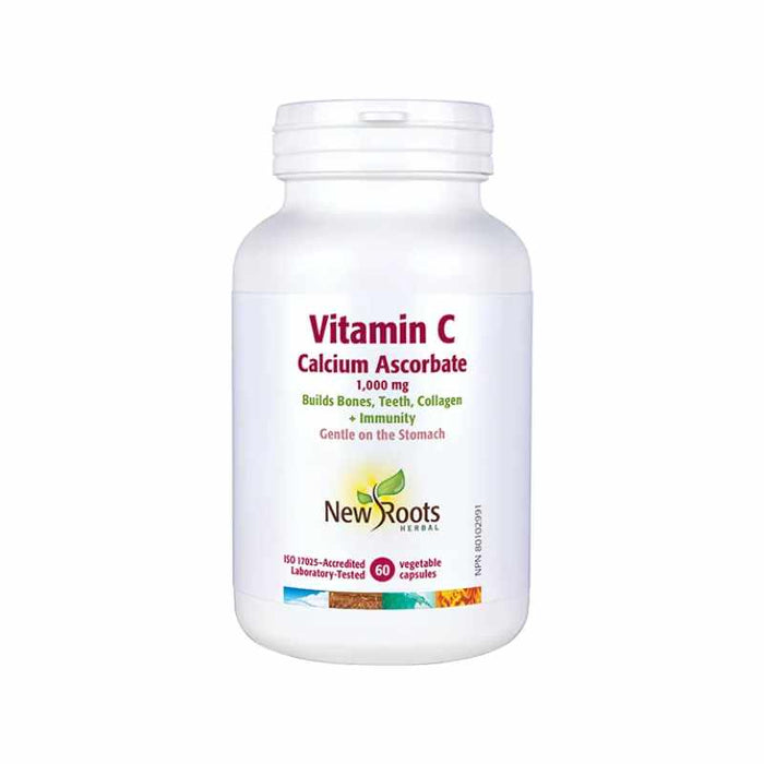 New Roots Vitamin C Calcium Ascorbate 1000Mg 60 capsules