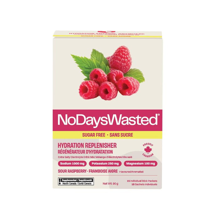 No Days Wasted Active Hydration Sour Raspberry Single 15 PACK
