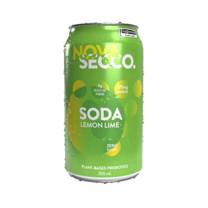 Novasecco Prebiotic Soda Lemon Lime 355ml