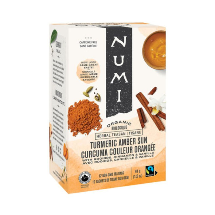 Numi Tea Organic Turmeric Amber Sun 12 teabags