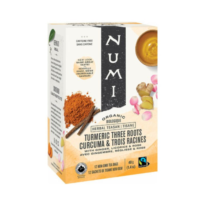 Numi Tea Organic Turmeric Three Roots 12 teabags