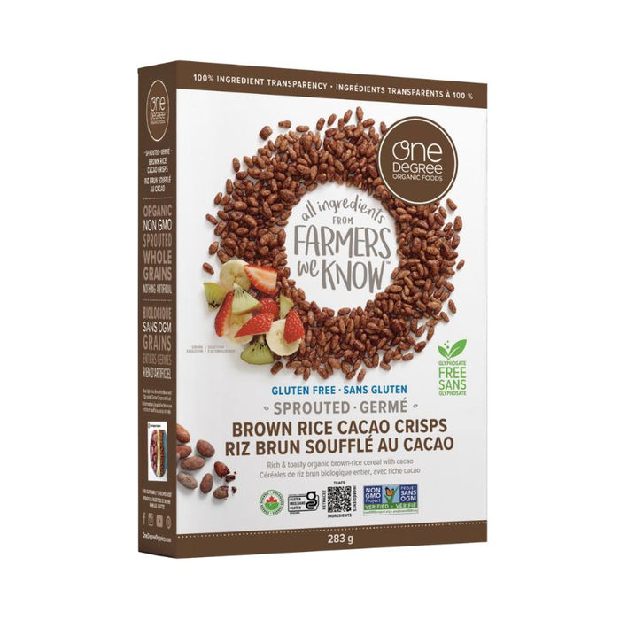 One Degree Vegan Sprouted Cacoa Brown Rice Crisps 283g