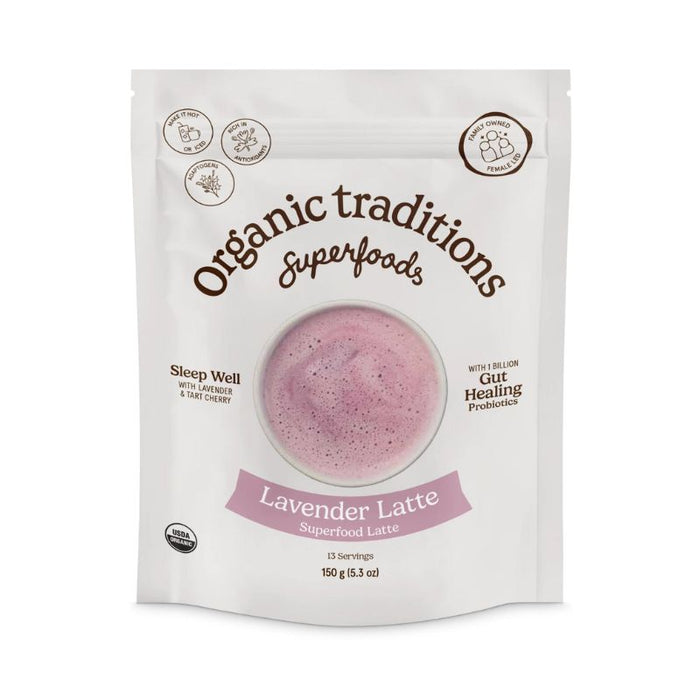 Organic Traditions Latte Lavender 150g