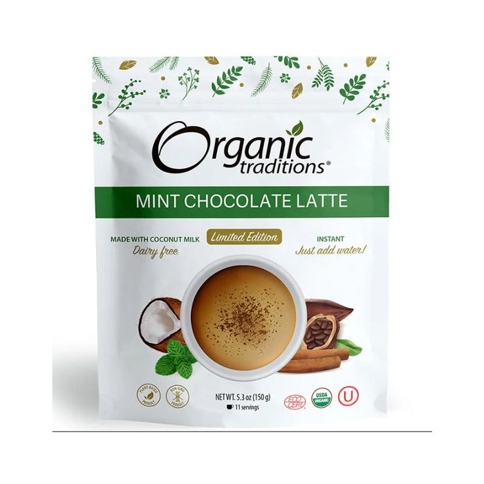 Organic Traditions Latte Mint Chocolate 150g
