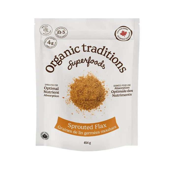 Organic Traditions Sprouted Flax Seed Powder 454g