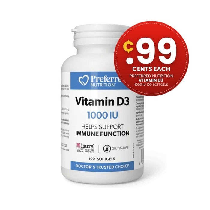 Preferred Nutrition Vitamin D 1000IU 100sg