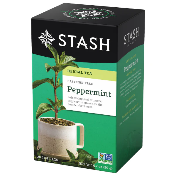 Stash Herbal Tea Peppermint Caffeine-Free 20 Tea Bags