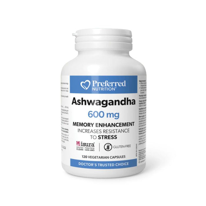 Preferred Nutrition Ashwagandha 600Mg 120Vcaps