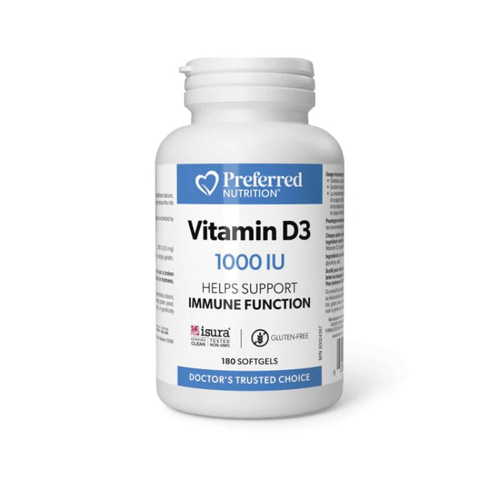 Preferred Nutrition Vitamin D3 180 softgels