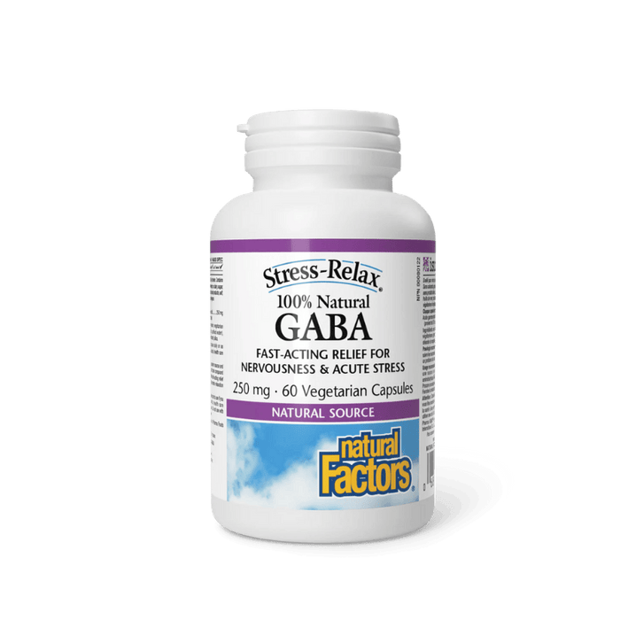 Stress-Relax GABA 250mg Natural Factors 60 Vegetarian Capsules