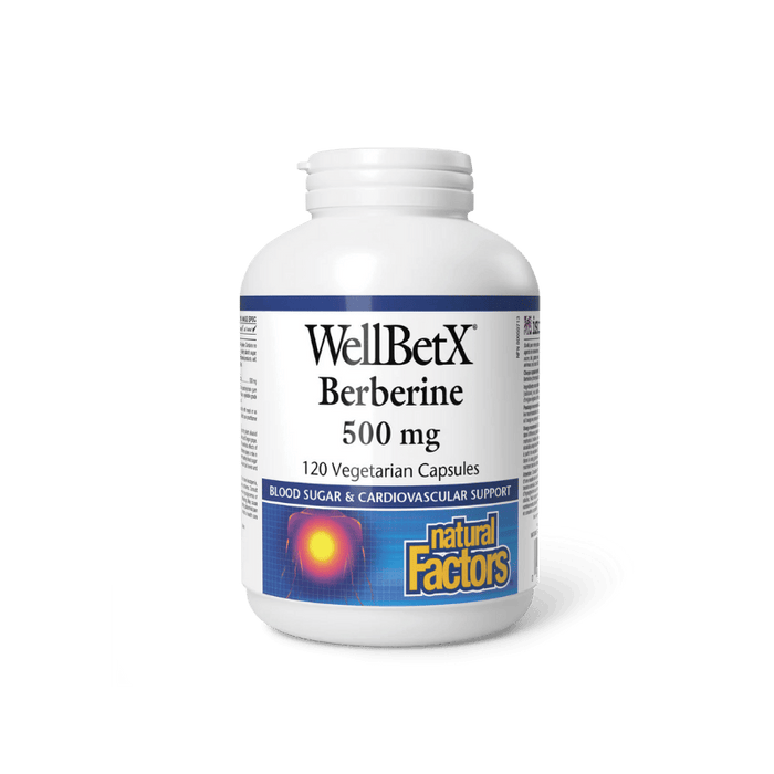 WellBetX Berberine 500mg Natural Factors 120 Vegetarian Capsules