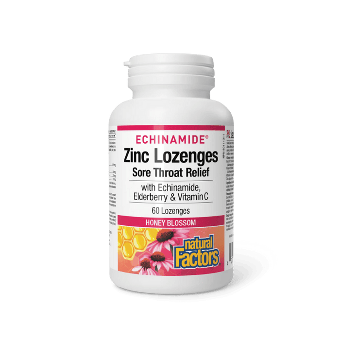 Honey Blossom Zinc Lozenges Natural Factors 60 Count