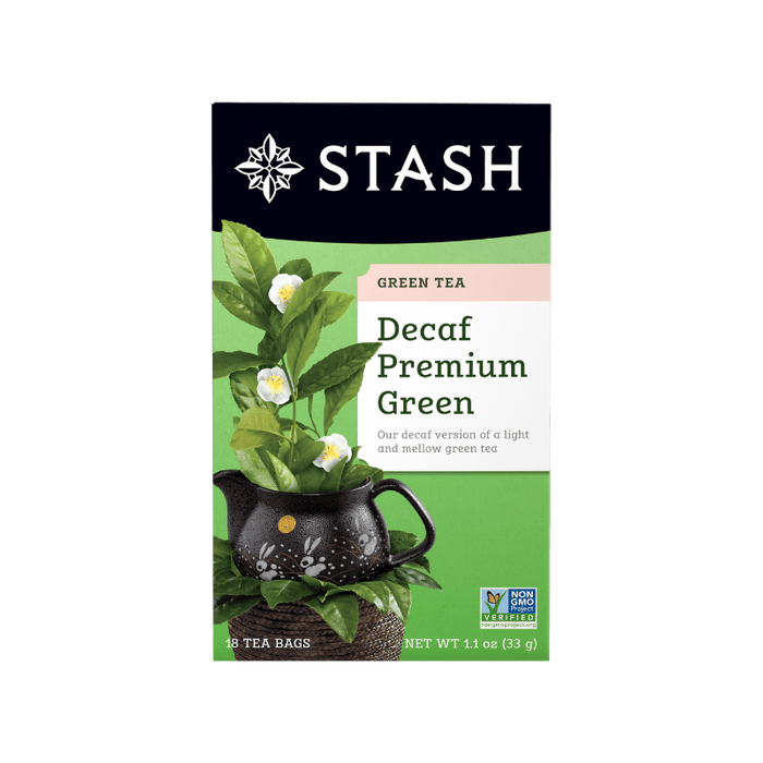 Premium Decaf Green Tea Stash 18 Tea Bags