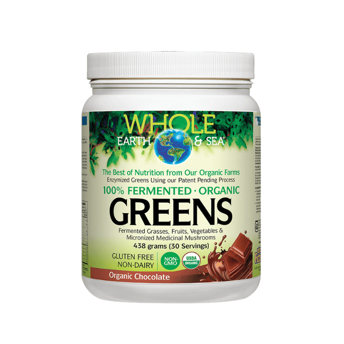 Organic 100% Fermented Greens Chocolate Whole Earth & Sea 438g