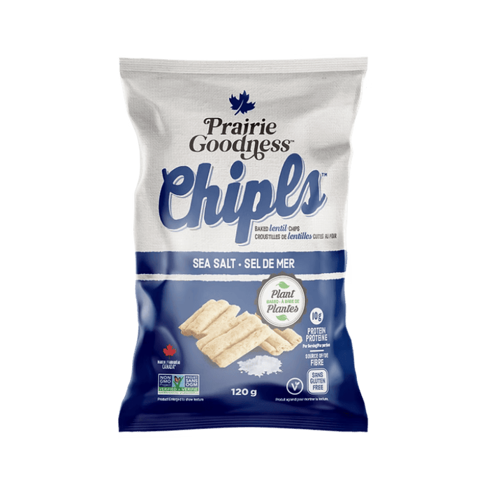 Prairie Goodness Chipls Baked Lentil Chip Sea Salt 120g