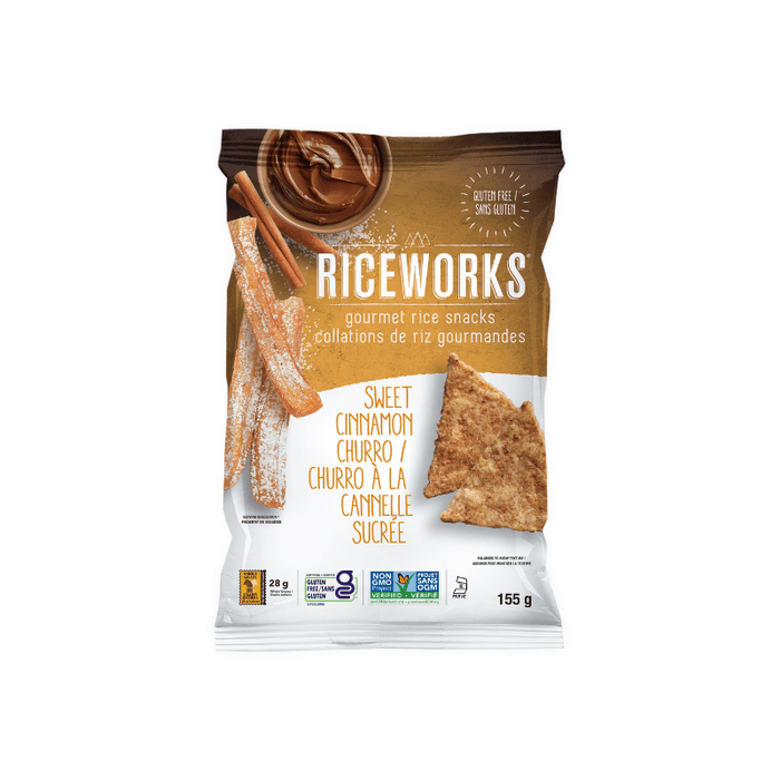 Riceworks Sweet Cinnamon Churro Snacks 155g