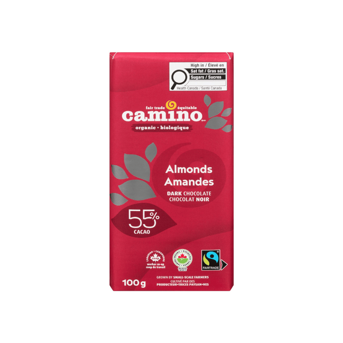 Camino Chocolate Bar Almonds 55% Dark 100g