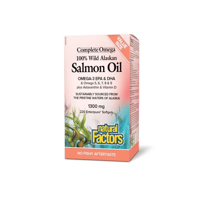 Natural Factors Wild Alaskan Salmon Oil 220 Softgels