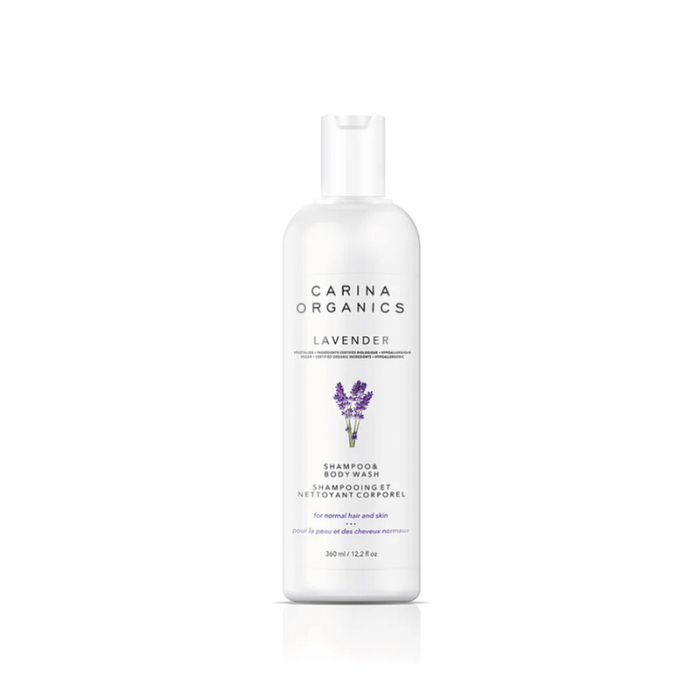 Carina Organics Shampoo and Body Wash Lavender 360ml