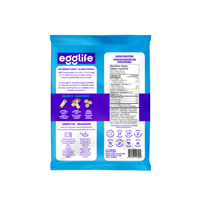 Egglife Wraps White Everthing Bagel 168g