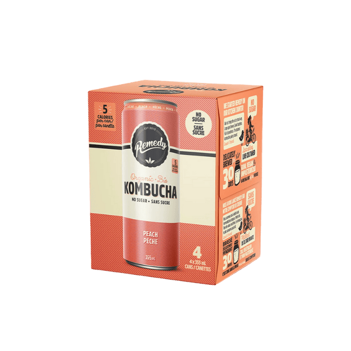 Peach Kombucha Remedy 4 Pack - 330ml