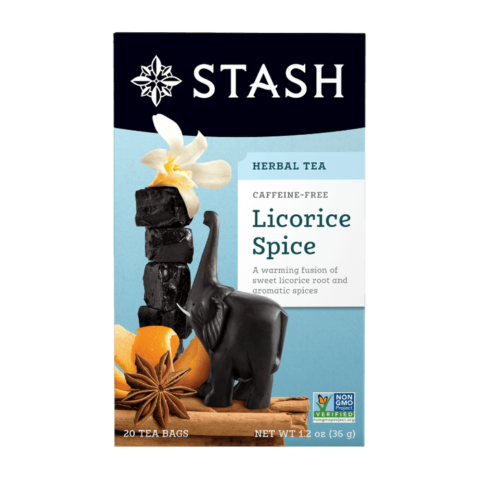 Stash Herbal Tea Licorice Spice Caffeine- Free 20 Tea Bags