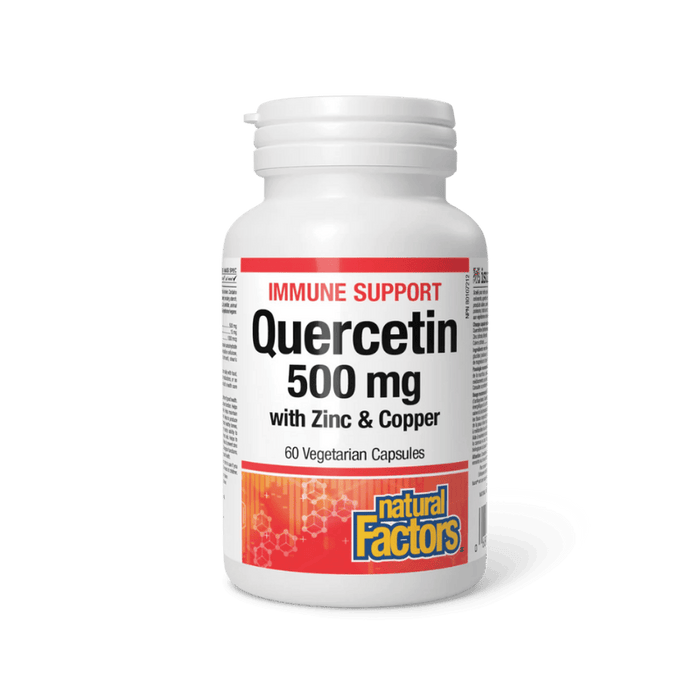 Quercetin with Zinc & Copper 500mg Natural Factors  60 Vegan Capsules