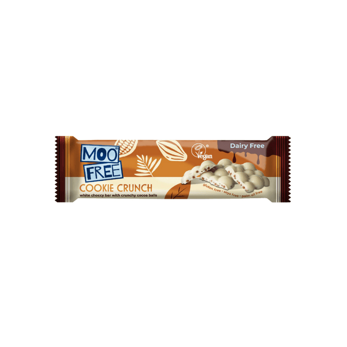 Moo Free White Cookie Crunch Bar 35g