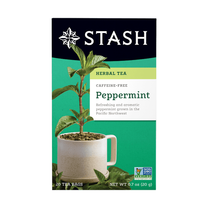 Stash Herbal Tea Peppermint Caffeine-Free 20 Tea Bags