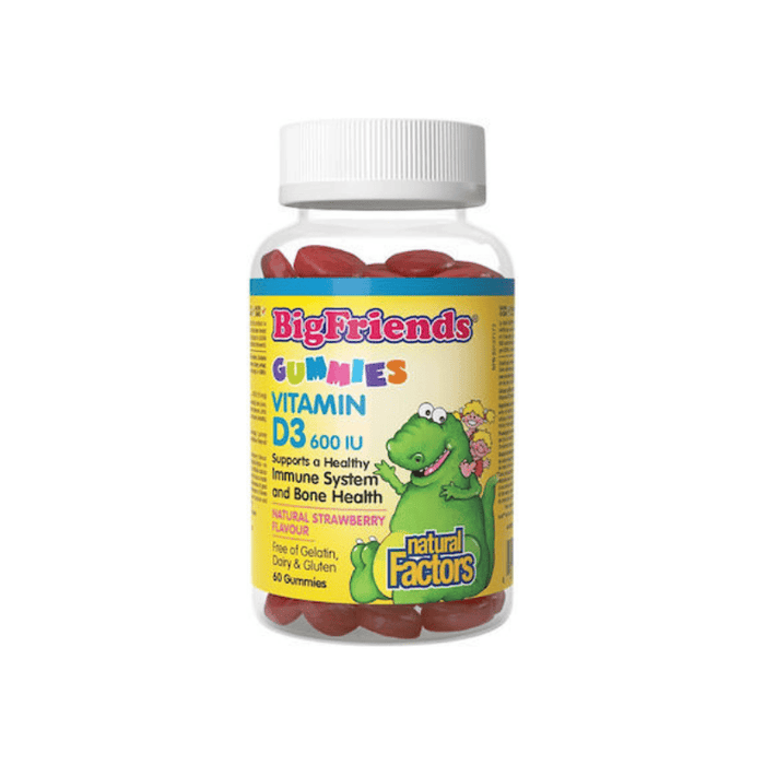 Big Friends Vitamin D Gummy 600IU Natural Factors 60 Gummies