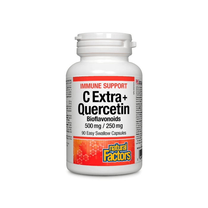 C Extra + Quercetin Bioflavonoids 500 mg/250 mg Natural Factors 90 Capsules