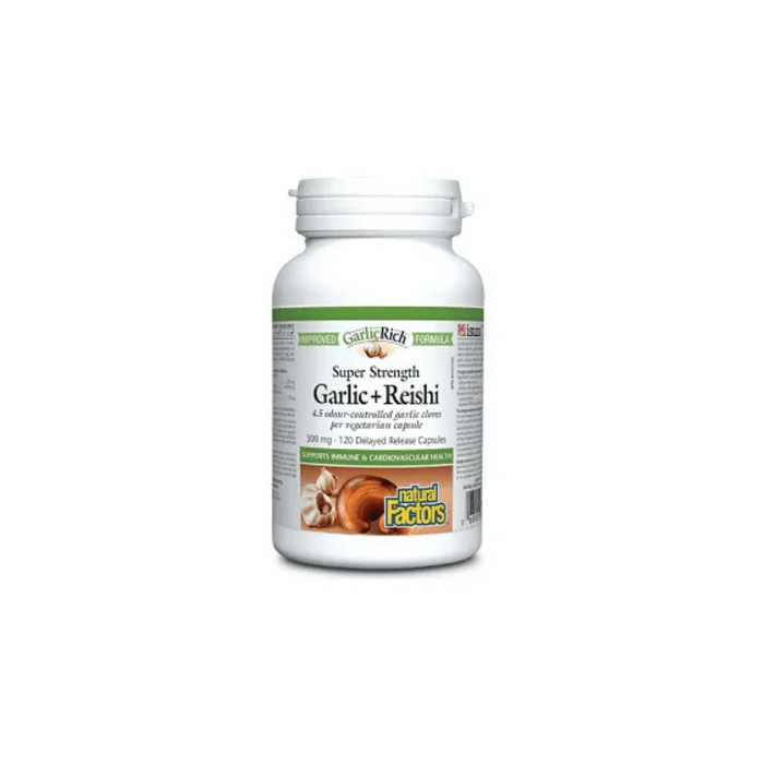 Garlic and Reishi 300mg Natural Factors 120 Capsules