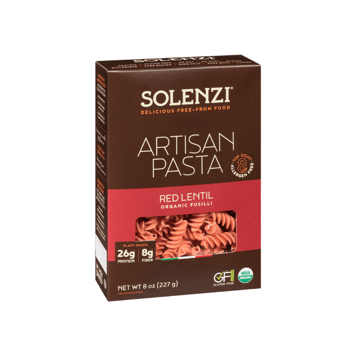 Red Lentil Fusilli Solenzi Foods 227g