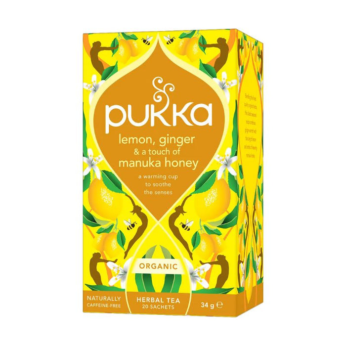 Pukka Herbal Tea Organic Lemon Ginger Manuka Honey 20 teabags