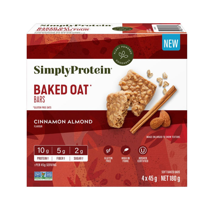 Simply Protein Baked Oat Bars Cinnamon Almond 180g
