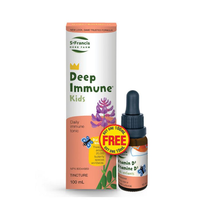 St Francis Deep Immune Kids 100 ml Bogo + Vitamin D3 15 ml