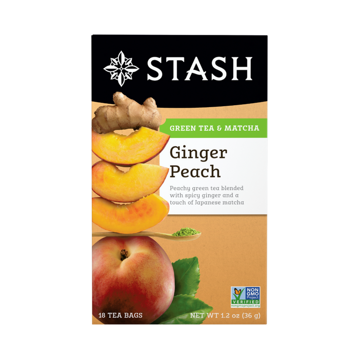 Stash Tea Green Tea Collection - Ginger Peach