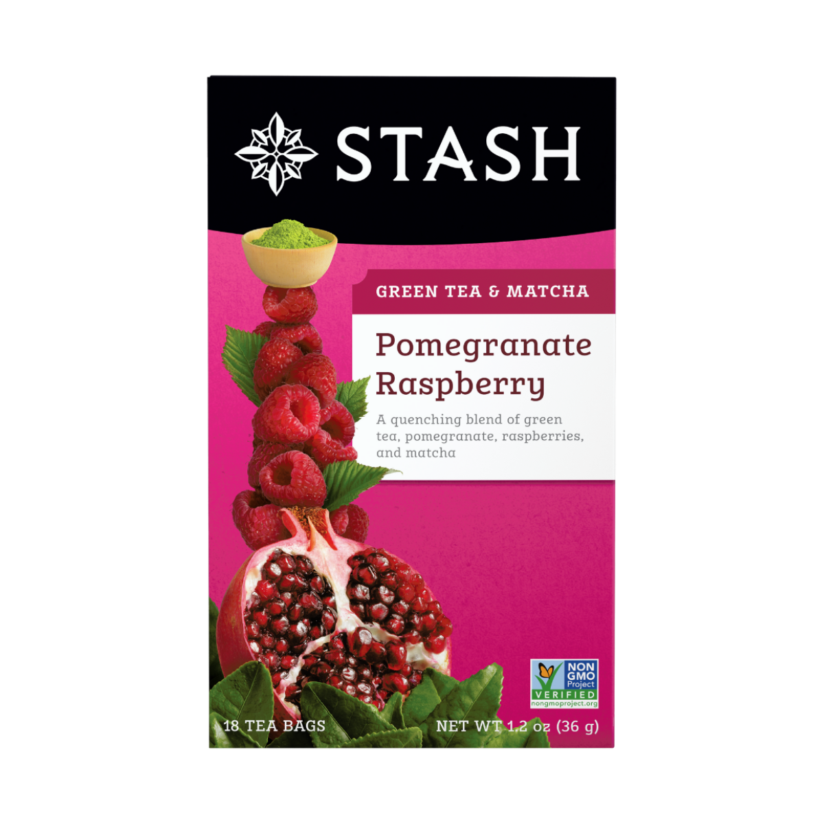 Stash Tea Green Tea Collection Pomegranate Raspberry Green Tea