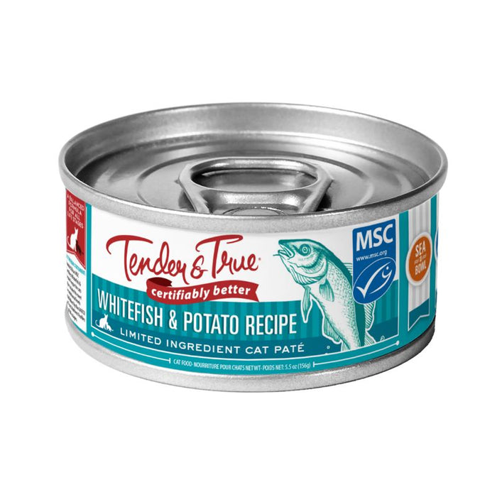 Tender & True Cat Food Whitefish Potato Wet 156G