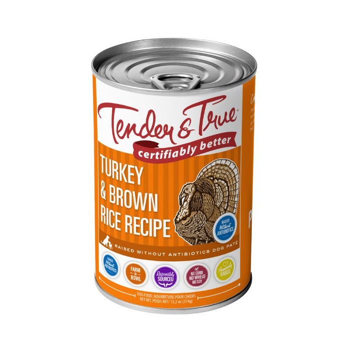 Tender & True Dog Food Turkey & Brown Rice Wet 374G