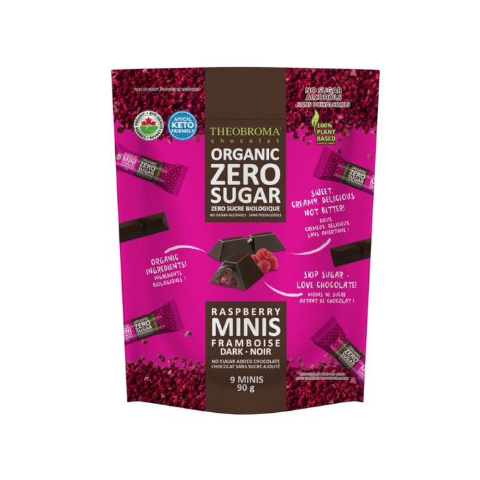 Theobroma Zero Sugar Choco Raspberry Mini 9X10 GRAMS