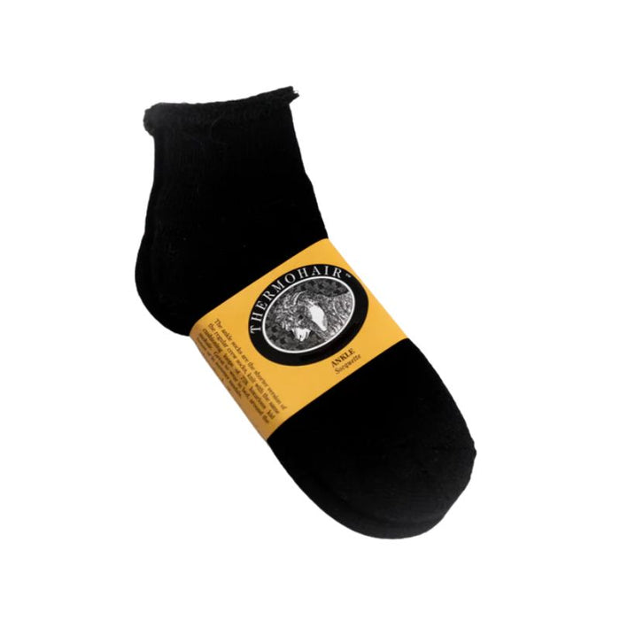 Thermohair Socks Anklet Large Ladies Black