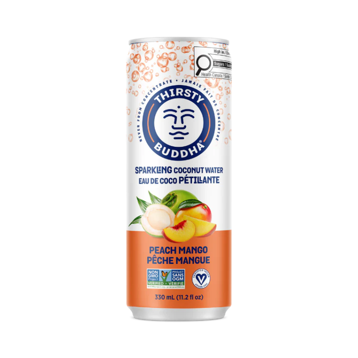 Thirsty Buddha Sparkling Coconut Water Peach Mango 330ml