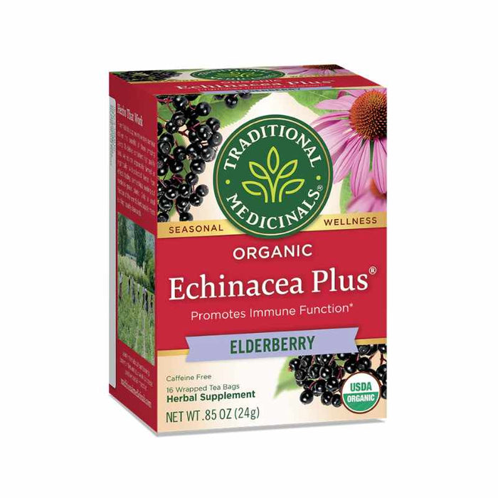 Traditional Medicinals Tea Echinacea Elderberry 16 Teabags