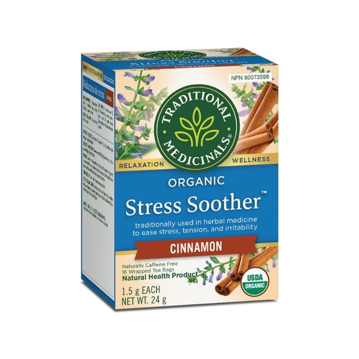Traditional Medicinals Tea Stress Soother Cinnamon 16Ct 16 BAGS